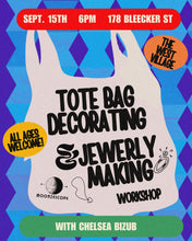 Load image into Gallery viewer, Tote Bag Decorating &amp; Jewelry Making